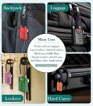 TSA Approved Luggage Locks, Travel Locks Which Also Work Great as Gym Locks, Toolbox Lock, Backpack and More, Black 4 Pack