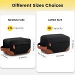 Vorspack Toiletry Bag Hanging Dopp Kit for Men Water Resistant Canvas Shaving Bag with Large Capacity for Travel- Black