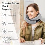 SZXYX Neck Travel Pillows for Airplanes, 100% Pure Memory Foam Neck Pillow for Airplanes, Comfortable Breathable Cover, 360° Support Stowable Pillows for Sleeping, Car, Airport Travel Essentials L
