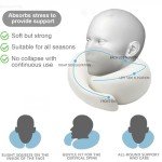 SZXYX Neck Travel Pillows for Airplanes, 100% Pure Memory Foam Neck Pillow for Airplanes, Comfortable Breathable Cover, 360° Support Stowable Pillows for Sleeping, Car, Airport Travel Essentials L