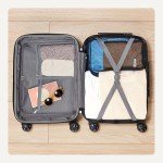 Amazon Basics 26" Hardside Medium Checked Luggage, Hardshell Suitcase With Wheels, Expandable For Up to 15% More Space, With Scratch-Resistant Surface, Four Multi-directional Wheels, Black