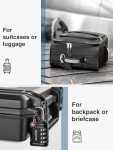 Puroma TSA Approved Travel Luggage Locks, 2 Pack Black 4 Digit Resettable Combination Code Lock with Zinc Alloy Body for Suitcase, Backpack, Laptop Bag, Gym Locker, Toolbox