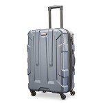 Samsonite Centric Hardside Expandable Luggage with Spinner Wheels, Blue Slate, Checked-Medium 24-Inch