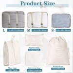 28 Pcs Packing Cubes Packing Organizers Luggage Organizer Bags Foldable Travel Luggage Cubes Suitcases Organizer Bags (Light Color)