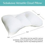 Sobakawa Cloud Pillow with Microbead Fill- Microbead Pillow- Contoured-Shaped Pillow for Neck and Head- Support Pillow for Sounder Sleep- Microbead Pillow for Sleeping- White