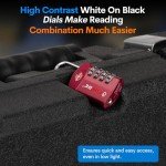 Forge Travel Lock,TSA Approved Luggage Locks for Air Travel, Gym Lockers, School Lockers, Pelican Cases, Gun Case, Easy Read Dials, Durable Alloy Body