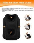 Sunany Travel Pillow, Inflatable Neck Pillow Used for Airplanes/Cars/Buses/Trains/Office Napping with Eye Mask/Earplugs (Balck)