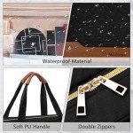 Wedama Toiletry Bag for Women, Hanging Travel Toiletry Bag with Jewelry Organizer Compartment Large Makeup Bag, PVC Waterproof Cosmetic Travel Bag for Travel Business Trips Camping Bathroom, Black