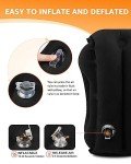 Sunany Travel Pillow, Inflatable Neck Pillow Used for Airplanes/Cars/Buses/Trains/Office Napping with Eye Mask/Earplugs (Balck)