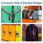 2 Pack TSA Approved Travel Luggage Locks, Combination Lock Alloy Body, Keyless 3-Digit Padlocks, Travel Sentry Accepted Compatible Padlock for Gym Locker, Golf Bag Case, Backpack, Black-by GIVERARE