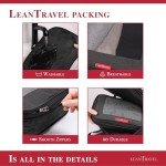 LeanTravel Compression Packing Cubes for Travel Organizers with Double Zipper (6-Pack (2L+2M+2S), Black)