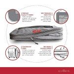 LeanTravel Compression Packing Cubes for Travel Organizers with Double Zipper (6-Pack (2L+2M+2S), Black)