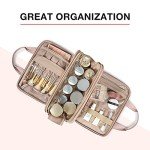 BAGSMART Toiletry Bag for Women, Large Toiletry Bag Water-resistant Makeup Cosmetic Organizer Bag Door Room Essentials for Accessories, Shampoo, Full Sized Container, Toiletries (Medium, Pink)