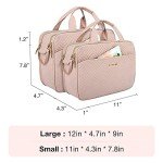 BAGSMART Toiletry Bag for Women, Large Toiletry Bag Water-resistant Makeup Cosmetic Organizer Bag Door Room Essentials for Accessories, Shampoo, Full Sized Container, Toiletries (Medium, Pink)