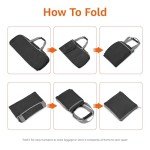 Amazon Basics 32" Extra Large Foldable Duffle Bag for Travel & Storage, with Exterior/Interior Zippered Pockets, Lightweight/Durable Nylon Material, 50-LBS Capacity, 9254 Cubic Inch (150L), Black