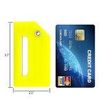 5Pack Silicone Luggage Tag with Name ID Card Perfect to Quickly Spot Luggage Suitcase by Ovener (Yellow)