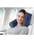 Brookstone Free Form Travel Pillow - Lightweight Flexible Memory Foam Travel Neck Pillow for Sleeping, Car, Airplane & Travel Support, Blue