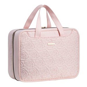 Everfun Hanging Travel Toiletry Bag for Women Traveling With Leakproof Compartment Makeup Cosmetic Organizer Dopp Kit Travel Accessories Essentials Must Have