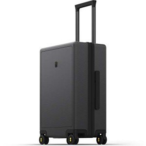 LEVEL8 Rolling Carry on Luggage Airline Approved, Carry-on Suitcases with Wheels, Lightweight Luminous Textured Luggage for Men Women, Tsa Lock, 20 Inch, Dark Grey