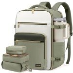 LOVEVOOK Travel Backpack For Women,40L Carry On Backpack Flight Approved,TSA Personal Item Travel Bag Fits 17 Inch Laptop,Business Weekender Overnight Daypack with Back Pad and Chest Buckle,Cubes