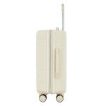 French Connection St. Martin Carry-On Luggage with Cup Holder/USB Ports, Whitecap Gray, 15.4 x 9 x 22 inches