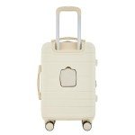French Connection St. Martin Carry-On Luggage with Cup Holder/USB Ports, Whitecap Gray, 15.4 x 9 x 22 inches