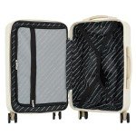 French Connection St. Martin Carry-On Luggage with Cup Holder/USB Ports, Whitecap Gray, 15.4 x 9 x 22 inches