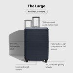 Away Large Checked Luggage, 29 Inch Hardside Suitcase with Spinner Wheels, Lightweight & Durable, TSA Lock, Jet Black