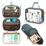Toiletry Bag Kit Set: Hanging Travel Toiletry Bag + 311 TSA Cosmetic Liquid Bag + Ultralight Accessory Organizer Pouch (Green)