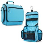 VENTURE 4TH Hanging Travel Toiletry Bag for Women & Men - Travel Organizer with Expandable Compartments & Removable Clear Pouch for Toiletries (Light Blue)