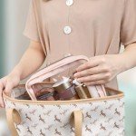 PACKISM TSA Approved Toiletry Bag - 3 Pack Upgrade Color-Edged Clear Makeup Bag, Clear Toiletry Bag For Traveling Fits Various Storage Needs, Pink