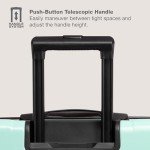 U.S. Traveler Boren Polycarbonate Hardside Rugged Travel Suitcase Luggage with 8 Spinner Wheels, Aluminum Handle, Mint, Checked-Large 30-Inch