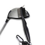 ATTRACTIVE Golf Towels, Microfiber Waffle Pattern Towels - Golf Club Brush with Cleaning (2 Black Towel+Black Brush)