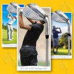 Lazrus Golf | Premium Quality Forged RH 52, 56, 60 Degree Golf Wedge Set for Exceptional Performance, Golf Wedges with Micro Milled Face for Enhanced Spin | Clubs for Men (Silver, RH 52,56,60 Set)
