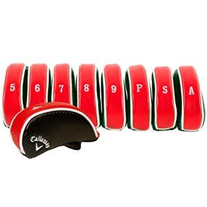 Callaway Golf Iron Covers For Golf Clubs, Standard, 9 Pack,Red/Black