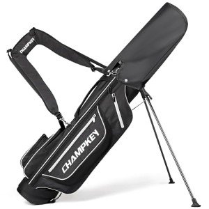 CHAMPKEY Lightweight Golf Stand Bag | Professional Pitch Golf Bag Ideal for The Driving Range, Par 3 and Executive Courses（4 Way Golf Stand Bag）