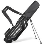 CHAMPKEY Lightweight Golf Stand Bag | Professional Pitch Golf Bag Ideal for The Driving Range, Par 3 and Executive Courses（4 Way Golf Stand Bag）