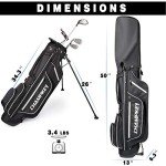 CHAMPKEY Lightweight Golf Stand Bag | Professional Pitch Golf Bag Ideal for The Driving Range, Par 3 and Executive Courses（4 Way Golf Stand Bag）