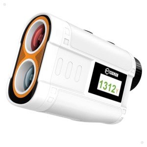 Golf Rangefinder with Slope, CIGMAN 1312 Yards Range Finder Golf, External Color Display, Flag Lock Vibration, 6X Magnification, Rechargeable Laser Range Finder with Magnetic, Ideal Golf Accessories
