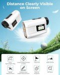 Golf Rangefinder with Slope, CIGMAN 1312 Yards Range Finder Golf, External Color Display, Flag Lock Vibration, 6X Magnification, Rechargeable Laser Range Finder with Magnetic, Ideal Golf Accessories