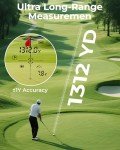 Golf Rangefinder with Slope, CIGMAN 1312 Yards Range Finder Golf, External Color Display, Flag Lock Vibration, 6X Magnification, Rechargeable Laser Range Finder with Magnetic, Ideal Golf Accessories