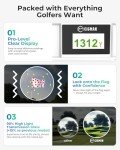 Golf Rangefinder with Slope, CIGMAN 1312 Yards Range Finder Golf, External Color Display, Flag Lock Vibration, 6X Magnification, Rechargeable Laser Range Finder with Magnetic, Ideal Golf Accessories