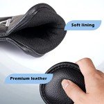 Craftsman Golf Magnetic Closure Black Leather Iron Headcover Covers Set 10pcs with No. on Both Sides for Left and Right Golfer