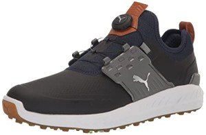 PUMA Men's Ignite Articulate Disc Golf Shoe, Peacoat Silver-Quiet Shade, 14