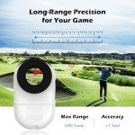 Real HD Golf Rangefinder with Slope, 1,200 Yards Range Finder Golf, 7X Magnification with Magnet, Flag Lock Vibration, Rechargeable Laser Rangefinder for Hunting