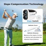 Real HD Golf Rangefinder with Slope, 1,200 Yards Range Finder Golf, 7X Magnification with Magnet, Flag Lock Vibration, Rechargeable Laser Rangefinder for Hunting