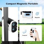 Real HD Golf Rangefinder with Slope, 1,200 Yards Range Finder Golf, 7X Magnification with Magnet, Flag Lock Vibration, Rechargeable Laser Rangefinder for Hunting