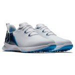 FootJoy Men's FJ Fuel Sport Previous Season Style Golf Shoe, White/Navy/Blue, 8.5