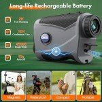 Opaita Golf Rangefinder with Slope and Magnetic: 8X Magnification with Flag Pole Locking Vibration for Golfing and Hunting - 1200 Yards High-Precision Rechargeable Laser Range Finders for Golfer