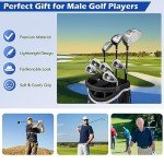 Tangkula 9 Pieces Men's Complete Golf Club Set Right Handed, Includes 460cc Alloy Driver & #3 Fairway Wood & #4 Hybrid & # 6 & #7 & #8 & #9 & #P Irons, Putter & 3 Head Covers